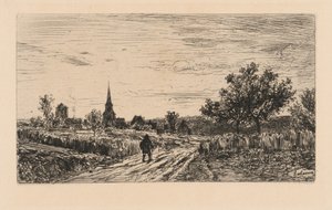 Abendlandschaft (Rückkehr zur Unterkunft) von Maxime Lalanne