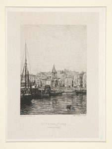 St. Peter-Port, Guernsey, pl. 1 aus der Suite Chez Victor Hugo (Victor Hugo von Maxime Lalanne