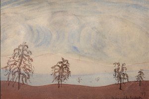 Landschaft mit Bäumen, 1917 von Maximilian Voloshin