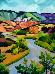 Bunte Flusslandschaft