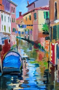 Venezianische Kanalreflexionen von Maxine Shore