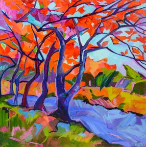 Lebendige Herbstbäume von Maxine Shore