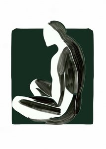 Ruhige sitzende Figur