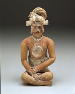 Sitzender bärtiger Mann, Späte Klassische Periode, ca. 600-900 von Mayan Mayan