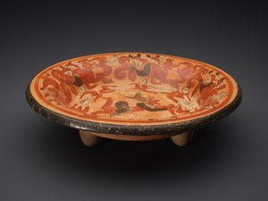 Dreibeinplatte mit Gott N und Nasenbären, 600-900 n. Chr. von Mayan Mayan