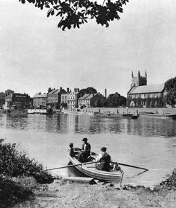 Fähre über die Themse zum London Apprentice Inn, Isleworth, London, 1926-1927