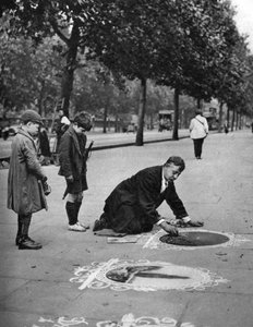 Straßenkünstler, Embankment, London, 1926-1927