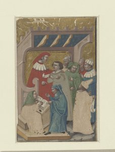 Szene bei einer Richterentscheidung von Meester van 1346
