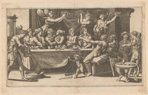 Hochzeit von Amor und Psyche von Meester van de Dobbelsteen