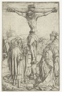 Die Kreuzigung mit Maria und dem Heiligen Johannes und zwei heiligen Frauen