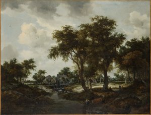 Die Wassermühle (Die Trevor-Landschaft) von Meindert Hobbema