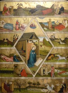 Verteidigung der Lehre von der unberührten Jungfräulichkeit der Gottesmutter von Meister der Ottobeurer Marientafel
