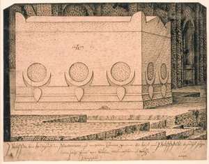 Ein Sarkophag in Plovdiv oder Philippis von Melchior Lorck