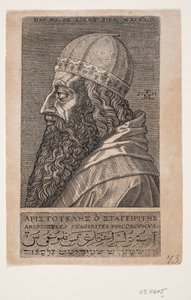 Aristoteles, Halbporträt, Profil nach links