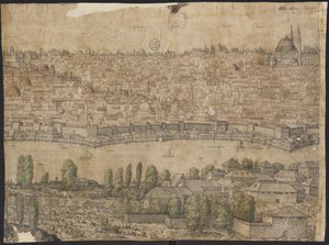 Ansicht von Konstantinopel, Blatt 14, Melchior Lorck, 1559 von Melchior Lorck