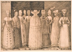 Zehn Frauen aus Stralsund von Melchior Lorck