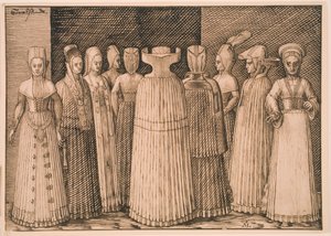 Zehn Frauen aus Stralsund von Melchior Lorck
