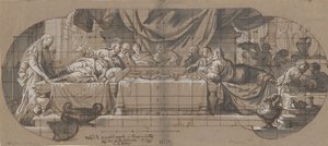 Fest im Haus von Simon, 1699 oder früher von Melchior Steidl