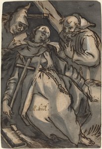 Heilige Euphrosyne von Melchior Steidl after Abraham Bloemaert