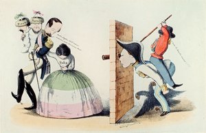 Risorgimento: Karikatur zum Vertrag von Turin (Trattato di Torino) vom 24.03.1860 von Melchiorre Delfico