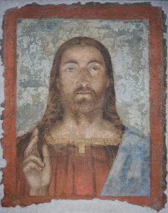 Salvator mundi, um 1476-80 (abgelöstes Fresko) von Melozzo da Forli