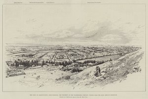 Die Stadt Doornfontein, Johannesburg, das Eigentum der Wasserwerksgesellschaft, vom Hochreservoir aus gesehen