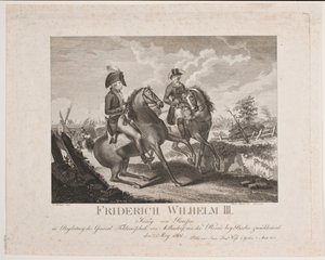 Friedrich Wilhelm II. von Preußen und Generalfeldmarschall Möllendorf von Meno Haas