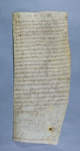 Privileg von Clovis III. (682-695) gewährt der Abtei Saint-Denis, 691 von Merovingian