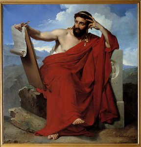 Porträt von Solon, Gesetzgeber und Dichter von Athen (ca. 640-ca. 588 v. Chr.) Gemälde von Merry Joseph Blondel (1781-1853) 1828 Amiens, Musée de Picardie