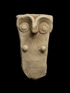 Henkel von einem Krug, gearbeitet als Muttergöttin, Frühdynastisch III von Mesopotamian