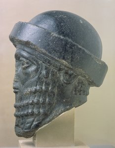 Königlicher Kopf, bekannt als Kopf von Hammurabi, Susa, Iran, frühes 2. Jahrtausend v. Chr. von Mesopotamian