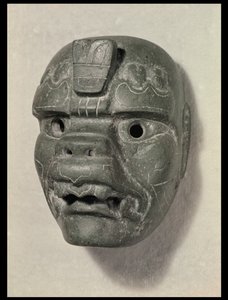 Feline Maske eines Mannes, aus Oaxaca, präkolumbianisch von Mexican School