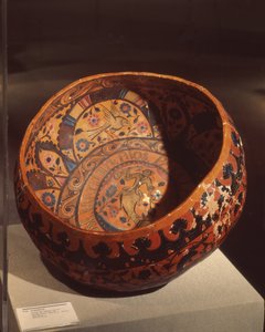 Jicapestle (bemalte Kalebasse) von Mexican School