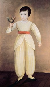 Mexikanischer Junge mit Hahn