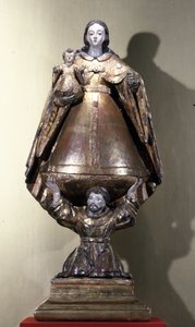 Der Heilige Franziskus hält die Madonna und das Kind