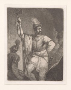 Soldat mit Hellebarde und Helm von Michał Płoński