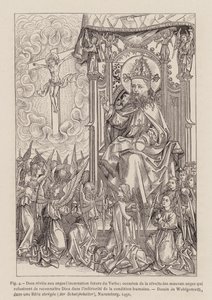 Gott offenbart den Engeln die zukünftige Inkarnation des Wortes von Michael (after) Wolgemut or Wolgemuth