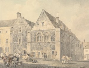 Der Marktplatz, Bury St. Edmunds von Michael Angelo Rooker