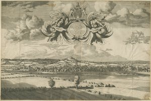 Stafford - Ost-Nordost-Ansicht: Gravur, undatiert [1686] von Michael Burghers