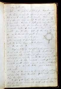 Seite aus Michael Faradays Tagebuch, in dem er seine Entdeckung der elektromagnetischen Induktion am 29. August 1831 aufzeichnete von Michael Faraday