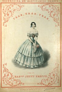 Trab, Trab, Trab (oder, Eines Tages beim sanften Reiten) Partiturcover, aus dem Repertoire von Madelle Jetty Treffz von Michael Hanhart
