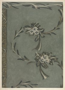 Freihand dekorierte Wand, ca. 1940 von Michael Lauretano