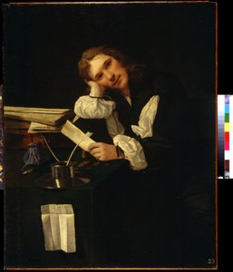 Porträt eines jungen Mannes, Selbstporträt, Gemälde von Michiel Sweerts (1618-1664) von Michael Sweerts