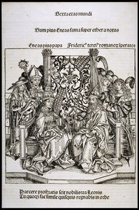 Treffen zwischen Papst Pius II. und Friedrich III., Kaiser von Deutschland, um 1493