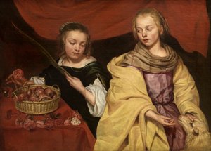 Zwei Mädchen als Heilige Agnes und Heilige Dorothea, ca. 1650