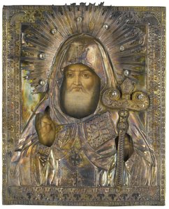 Heiliger Mitrofan von Woronesch, 1835 von Michail Vasilyevich Borodulin