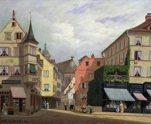 Maison Mathieu, Grand-Rue, Colmar, 1876 von Michel Hertrich