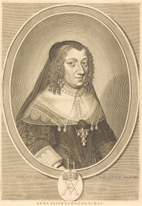 Anna von Österreich von Michel Lasne after Jean Nocret