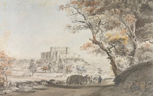 Südostansicht des Schlosses von Grigan in der Provence nahe Dauphiné