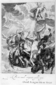 Phaeton von Jupiters Blitz getroffen, 1655 von Michel de Marolles